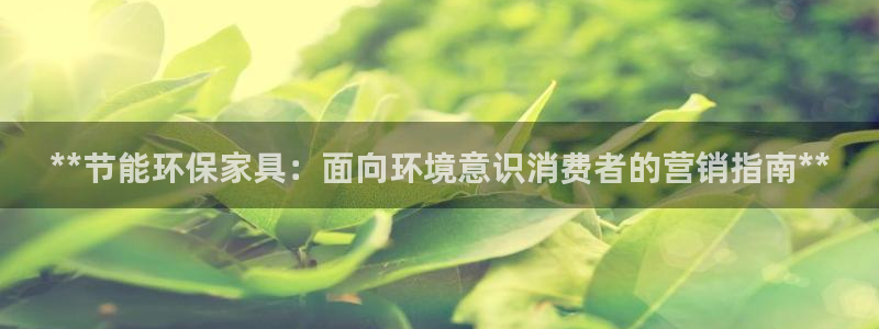 杏耀平台登录网址：**节能环保家具：面向环境意识消费者的营销